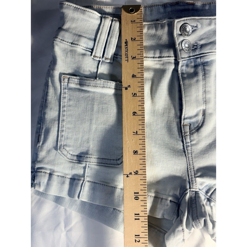 NWT American Eagle Next Level Stretch High Rise Shortie Denim Shorts Size 0 25W - Picture 8 of 9